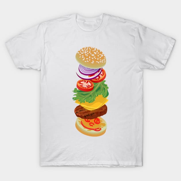 Burger Time T-Shirt by t-pots